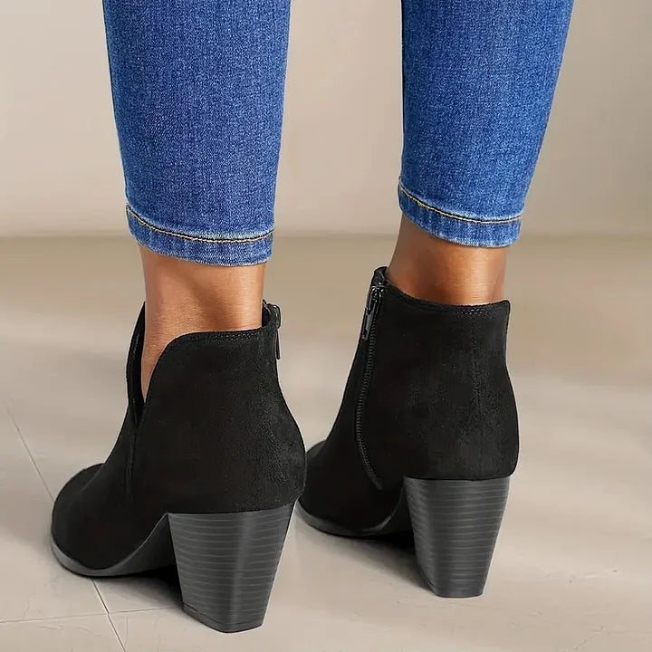 ALEXE™ DAMEN-STIEFELETTEN MIT CHUNKY-ABSATZ
