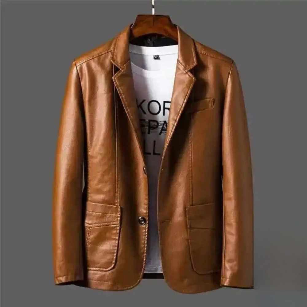 Premium Gesteppte Lederjacke