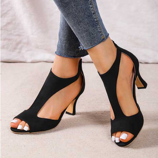 Orthopädische Damen Sandalen mit Absatz - Volmena
