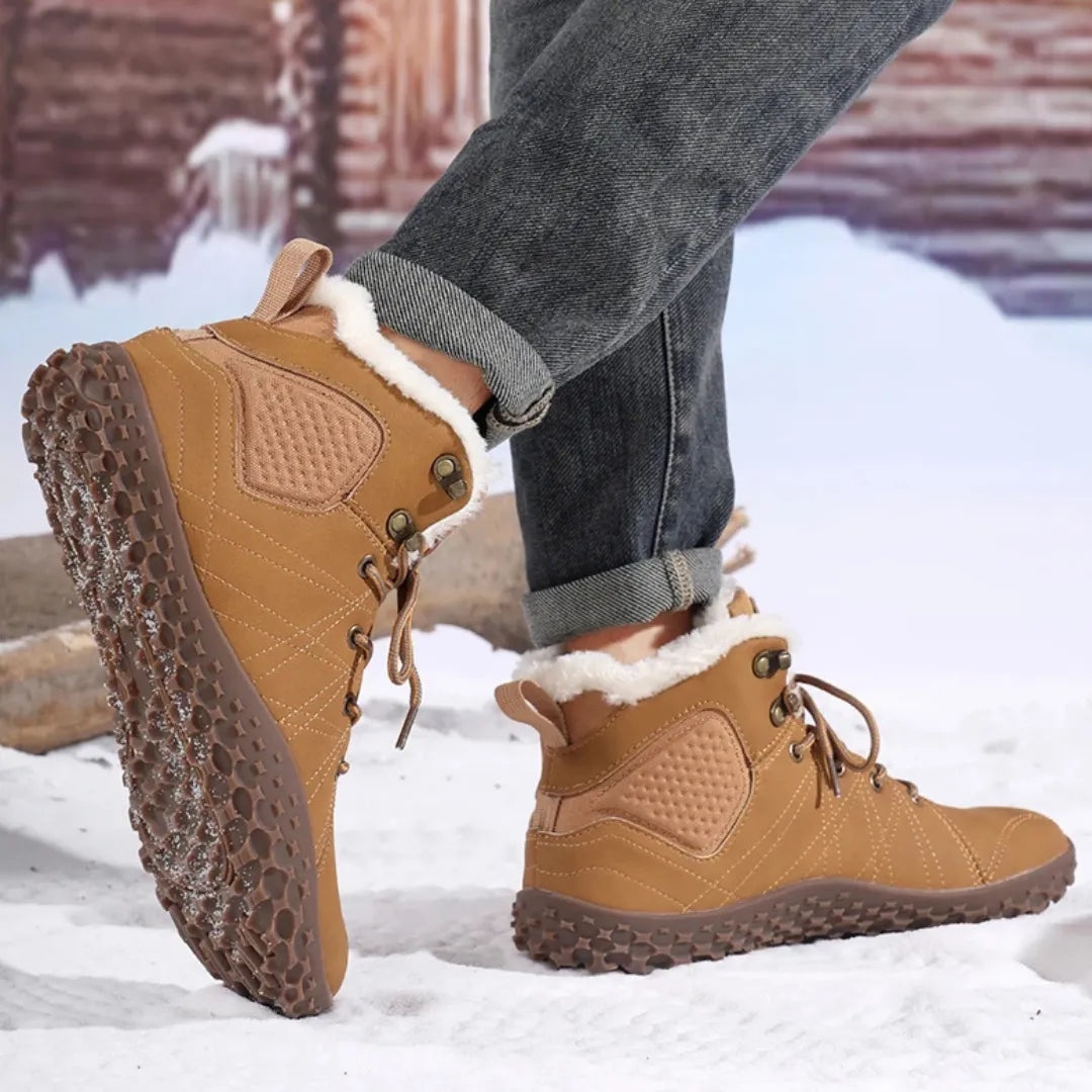 Dames en Heren Gevoerde Barefoot Wandelschoenen – Natuurlijk Loopcomfort en Warme Ondersteuning