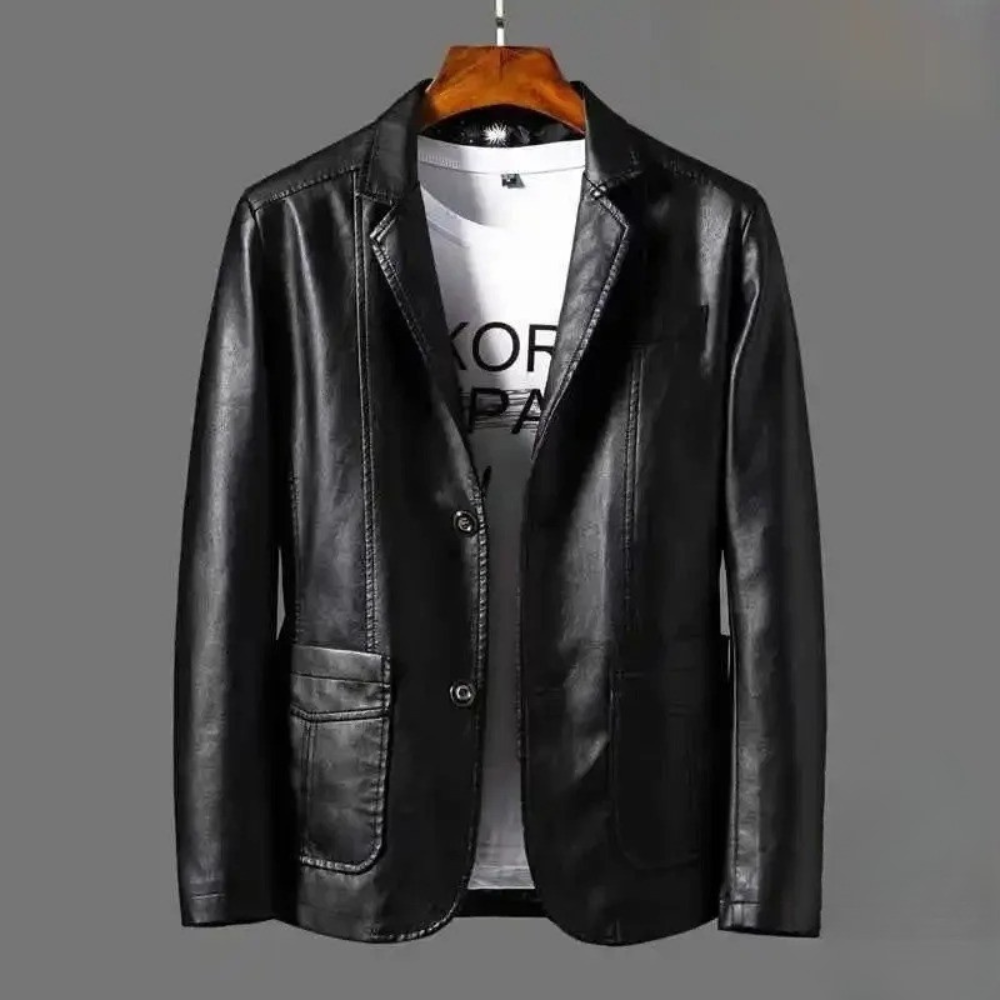 Premium Gesteppte Lederjacke