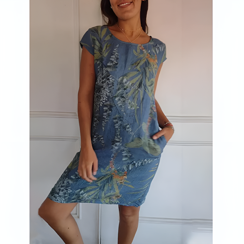 FELICITAS I LÄSSIGES BEDRUCKTES KLEID