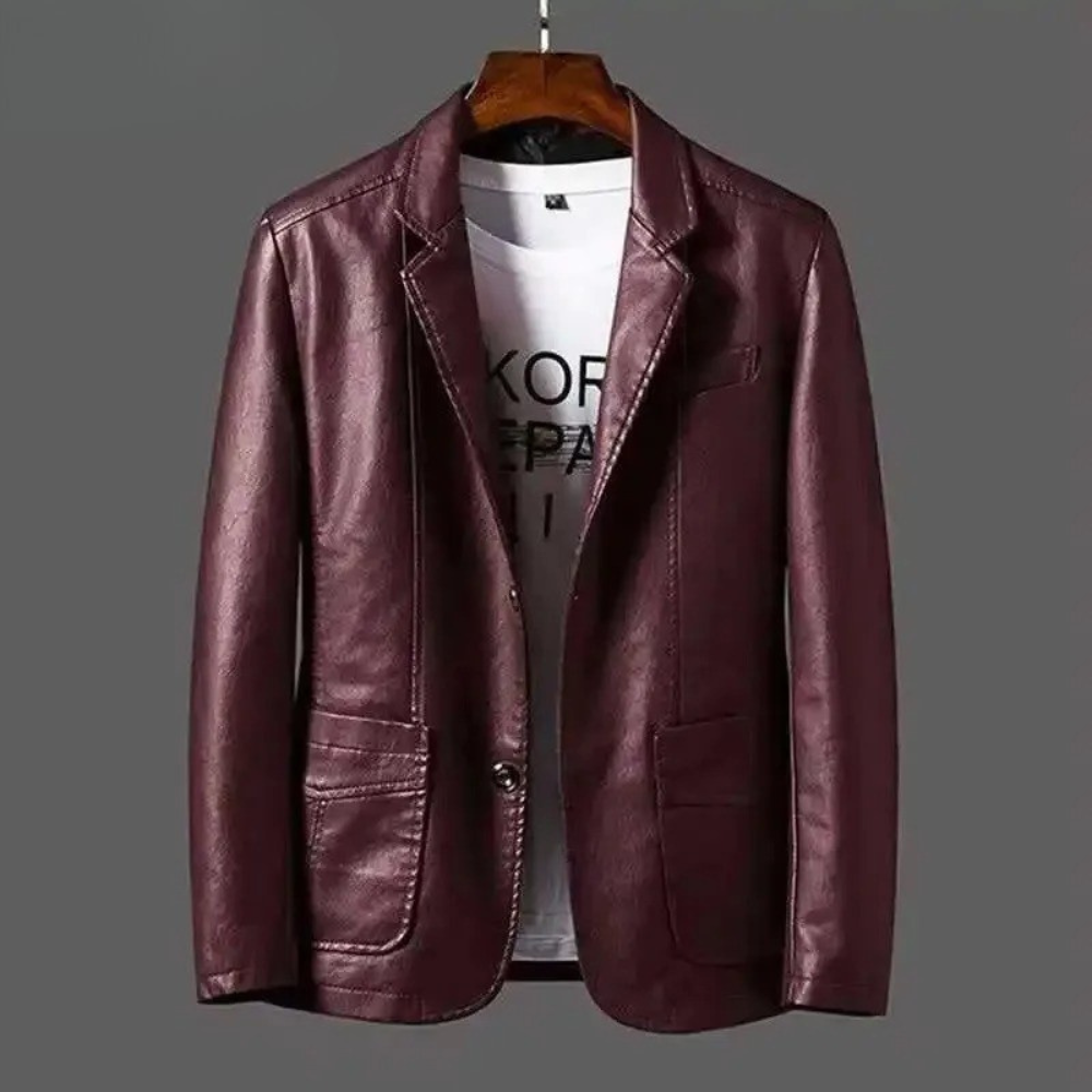 Premium Gesteppte Lederjacke