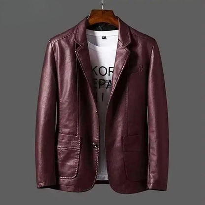 Premium Gesteppte Lederjacke