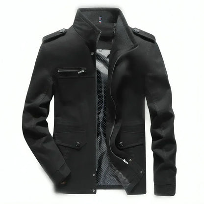 Ken - Herrenjacke mit Stehkragen im Militärstil