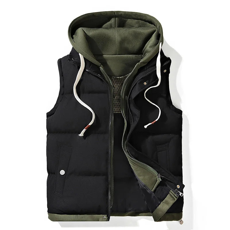 Soft Shell Kapuzen-Puffer-Weste