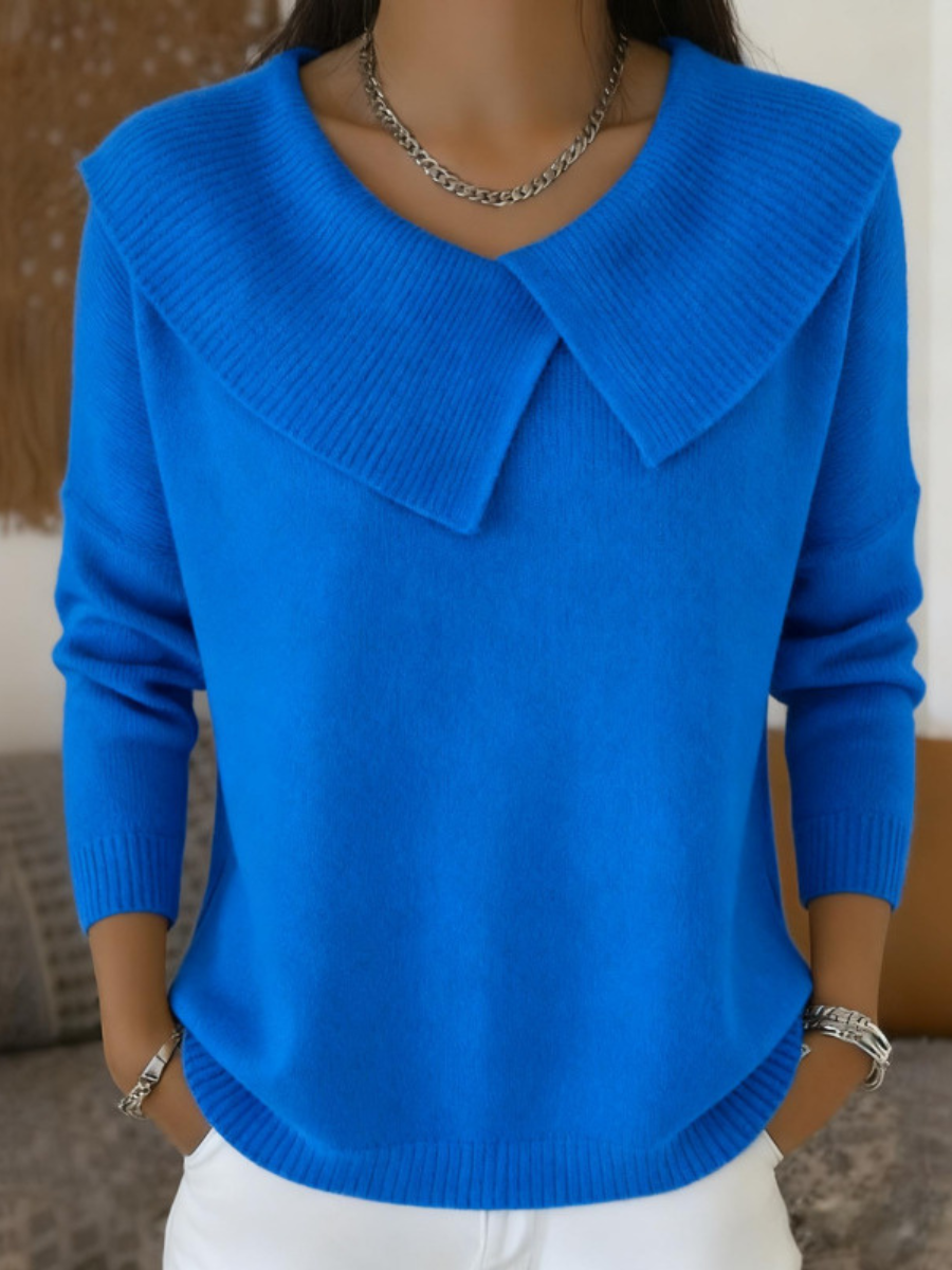 Lucia Warmer Pullover mit Weichem Kragen – Gemütlicher Damen-Strickpullover