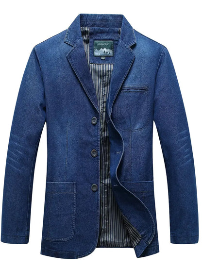 OSWIN - Denim Blazer Baumwolle