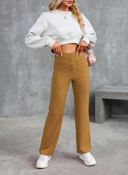 Nina Stretchhose mit hoher Taille – Elegante Damenhose für jeden Anlass