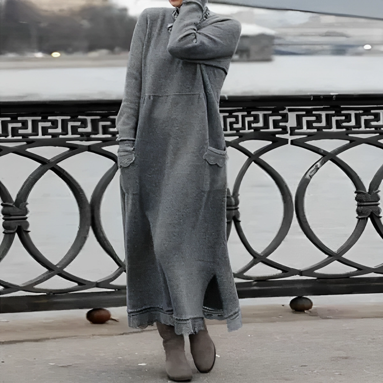 Greta/ Gemütliches Bauch-Abdeckendes Kleid