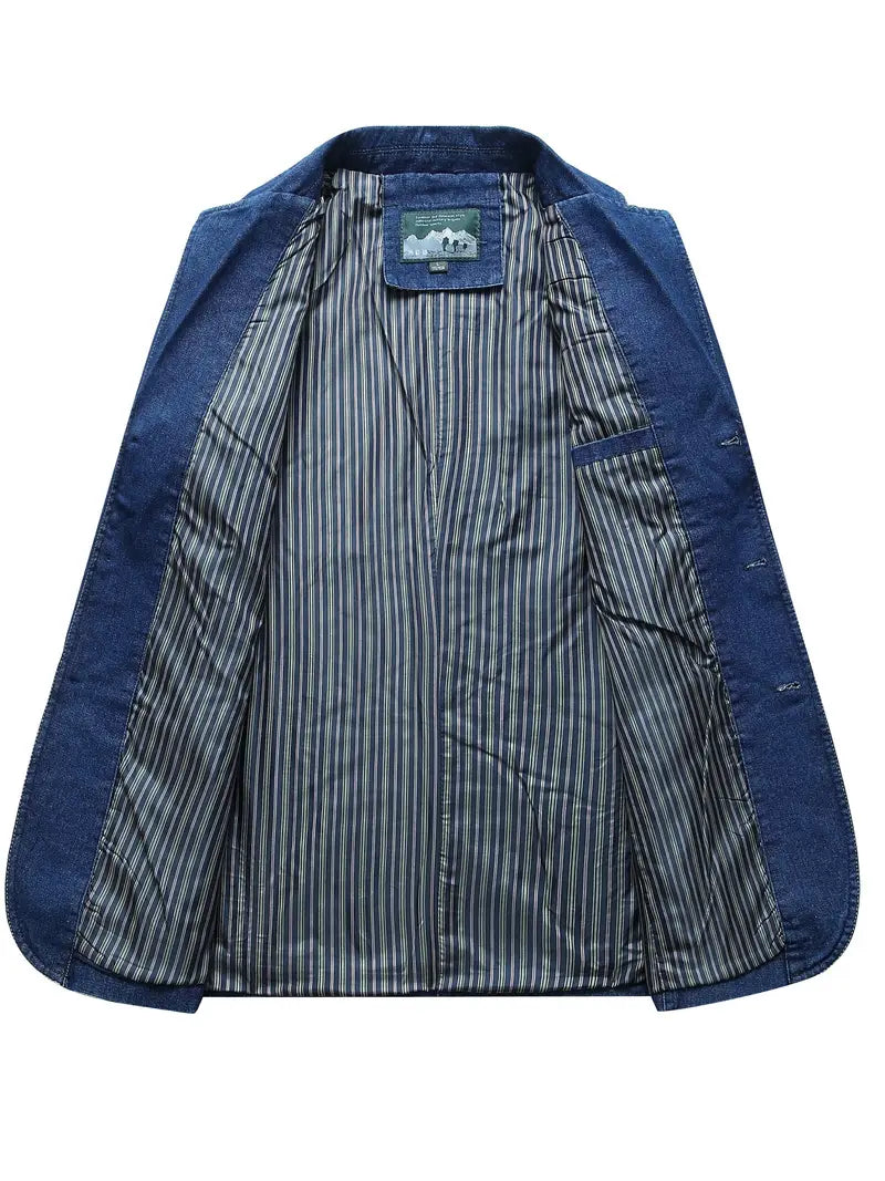 OSWIN - Denim Blazer Baumwolle