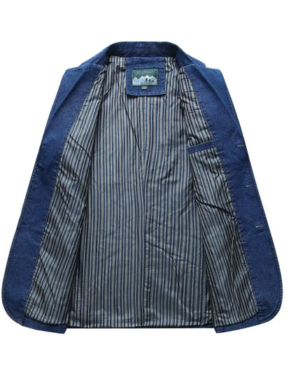 OSWIN - Denim Blazer Baumwolle