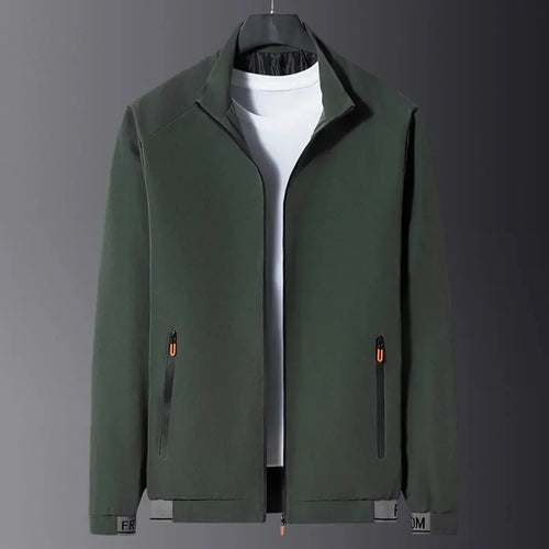 Mateo - winddichte schwarze Herren-Zwischenjacke mit Stehkragen
