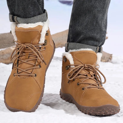 Dames en Heren Gevoerde Barefoot Wandelschoenen – Natuurlijk Loopcomfort en Warme Ondersteuning