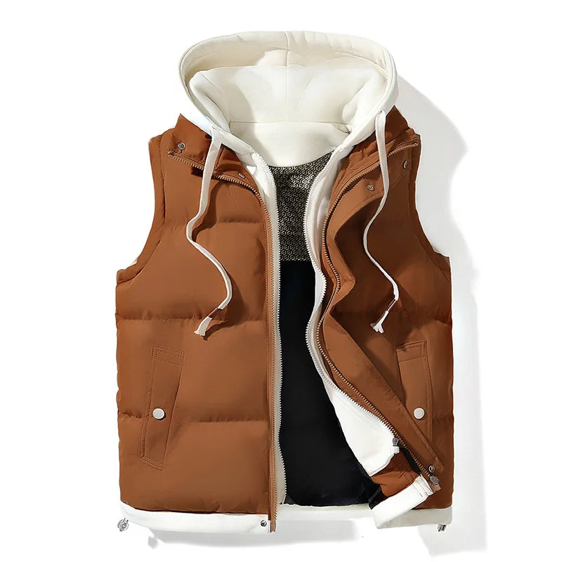 Soft Shell Kapuzen-Puffer-Weste