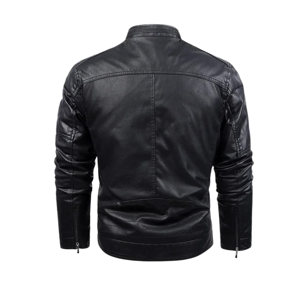 Retro Fleece Lederjacke