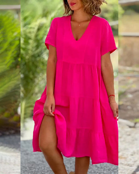 Susan - V-Ausschnitt Kleid