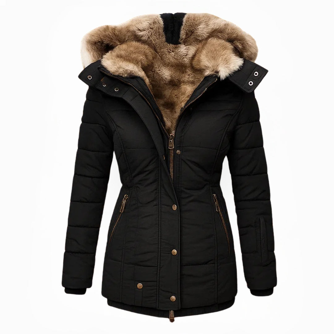 Anna™ Wintermantel Damen mit Fellkapuze - Warmer Gefütterter Parka