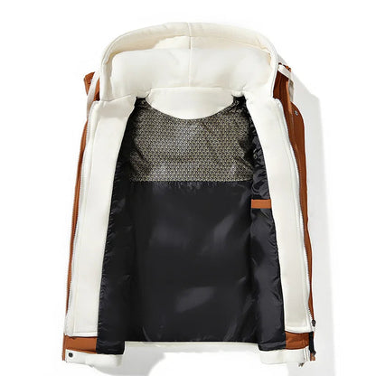 Soft Shell Kapuzen-Puffer-Weste