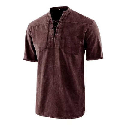 Damien™ – Gothic Retro V-Ausschnitt T-Shirt