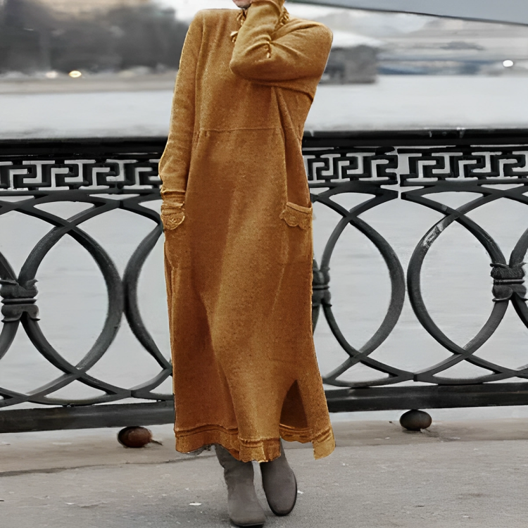Greta/ Gemütliches Bauch-Abdeckendes Kleid