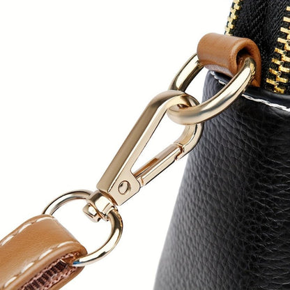 Mila Crossbody-Tasche mit Litschi-Prägung