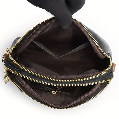 Mila Crossbody-Tasche mit Litschi-Prägung
