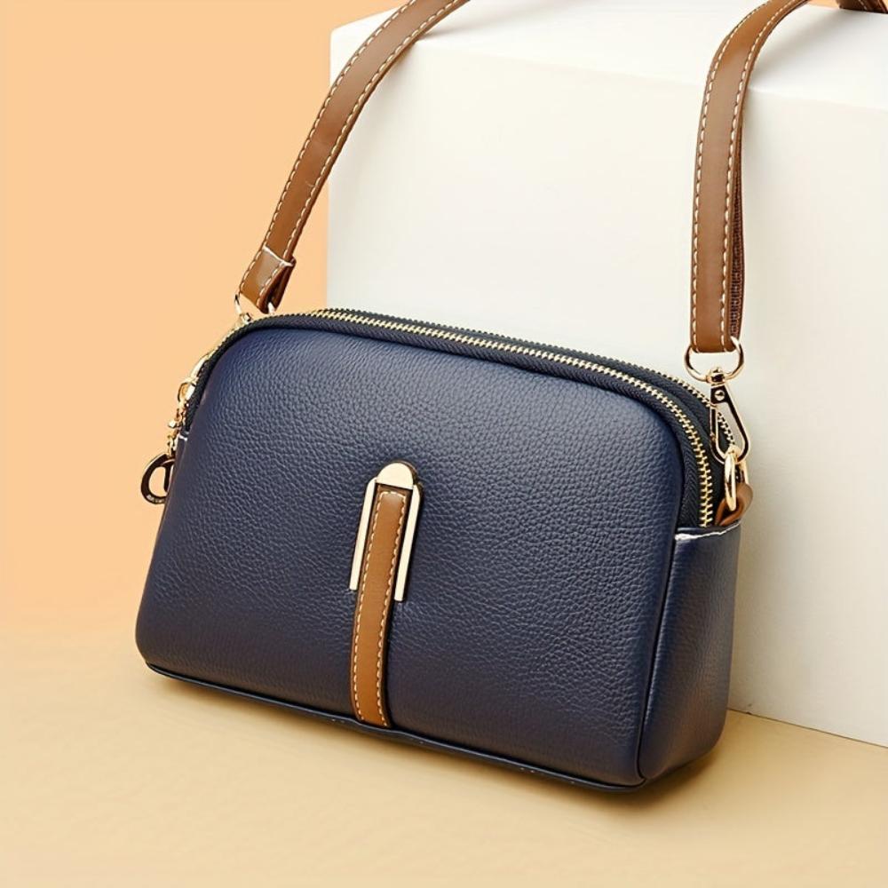 Mila Crossbody-Tasche mit Litschi-Prägung