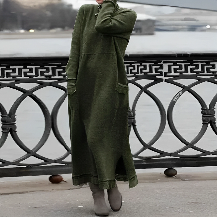 Greta/ Gemütliches Bauch-Abdeckendes Kleid