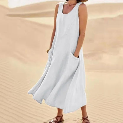 Liesel | Ärmelloses Kleid mit Taschen