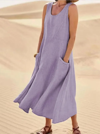 Liesel | Ärmelloses Kleid mit Taschen