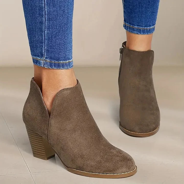 ALEXE™ DAMEN-STIEFELETTEN MIT CHUNKY-ABSATZ