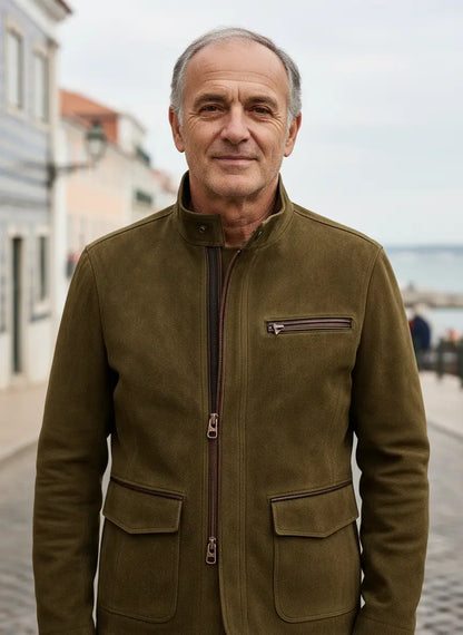 Schicke Wildleder-Jacke für Herren