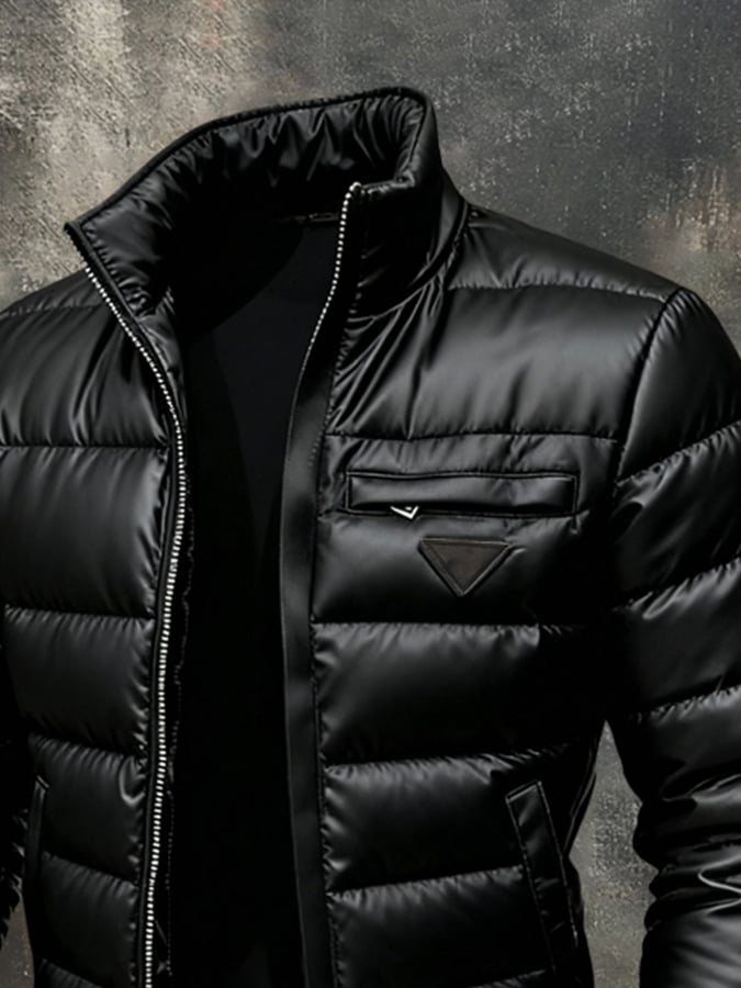 Herren Retro Leder-Jacke mit Innentaschen - Outdoor