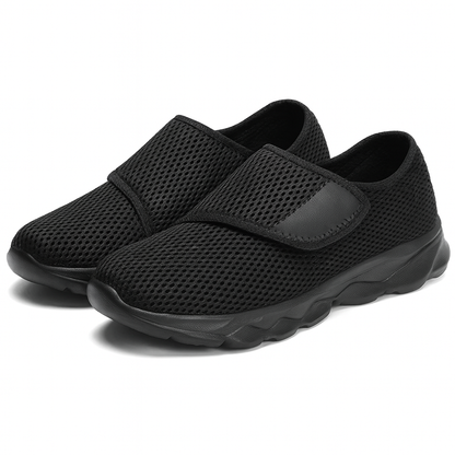 Dames en Heren Schoenen voor Brede en Gezwollen voeten met Klittenband – Zacht Comfort en Lichte Demping