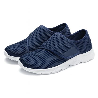 Dames en Heren Schoenen voor Brede en Gezwollen voeten met Klittenband – Zacht Comfort en Lichte Demping