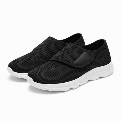 Dames en Heren Schoenen voor Brede en Gezwollen voeten met Klittenband – Zacht Comfort en Lichte Demping