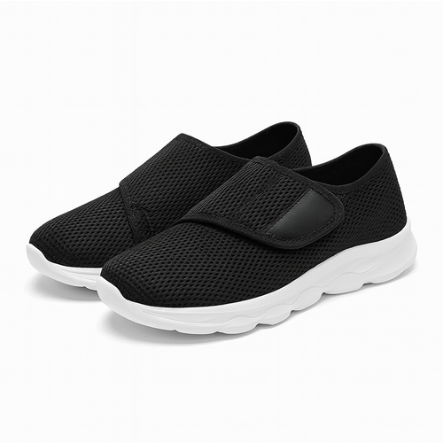 Dames en Heren Schoenen voor Brede en Gezwollen voeten met Klittenband – Zacht Comfort en Lichte Demping