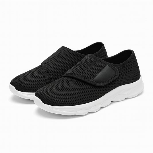 Dames en Heren Schoenen voor Brede en Gezwollen voeten met Klittenband – Zacht Comfort en Lichte Demping