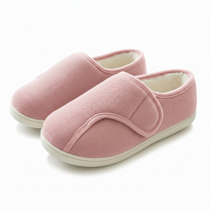 Dames en heren Pantoffels voor Brede en Gezwollen Voeten met Klittenband