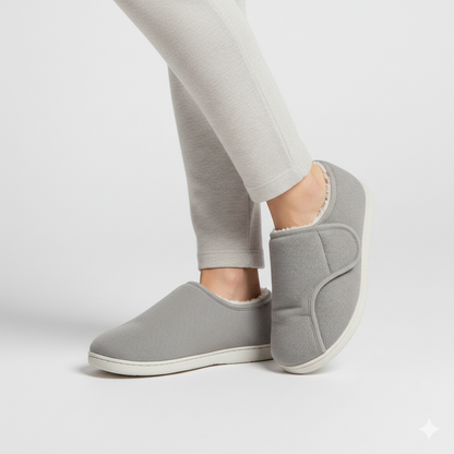 Dames en heren Pantoffels voor Brede en Gezwollen Voeten met Klittenband