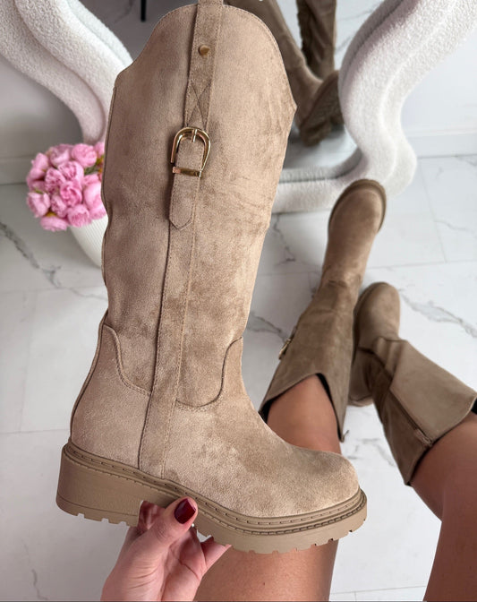 Lara Khaki Stiefel