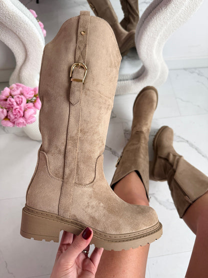 Lara Khaki Stiefel