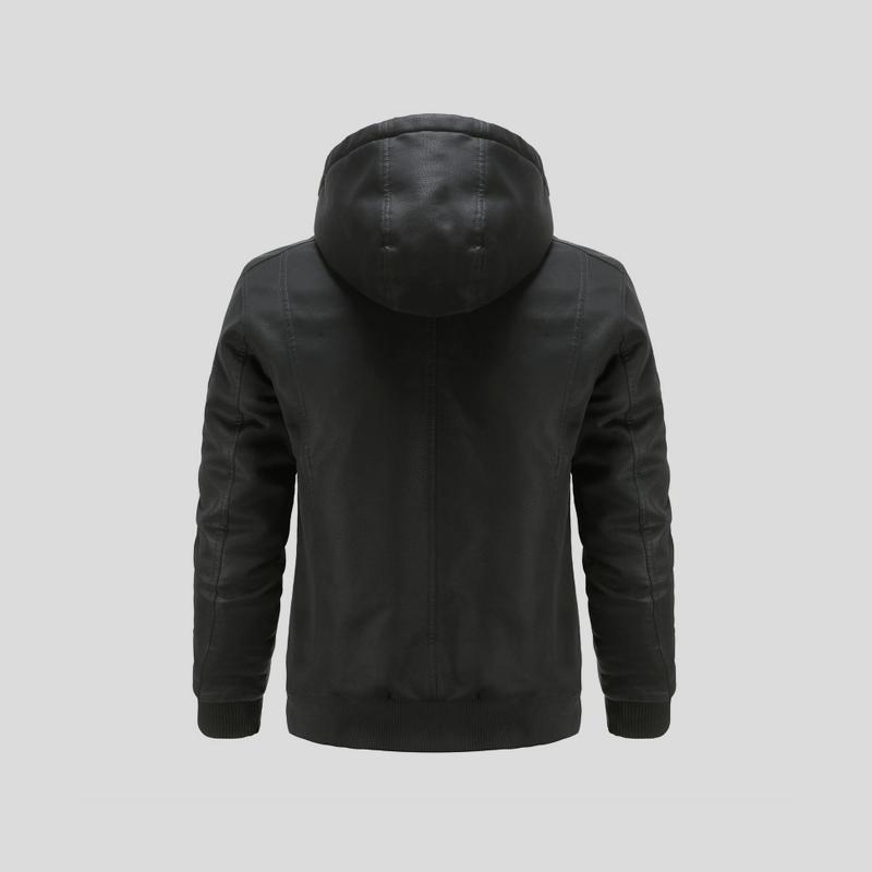 Lance - Kapuzenlederjacke
