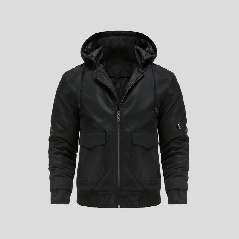 Lance - Kapuzenlederjacke