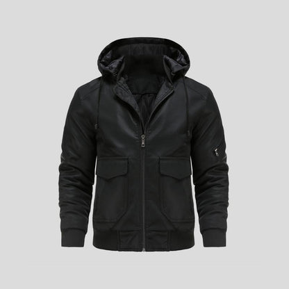 Lance - Kapuzenlederjacke