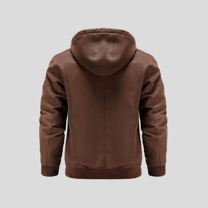 Lance - Kapuzenlederjacke