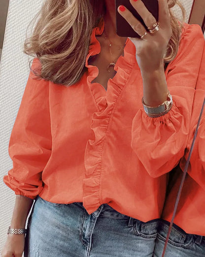 Jana | Sommerliches Rüschenshirt