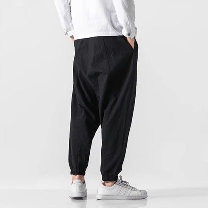 Shun - Bequeme Japanische Baumwoll-Haremhose