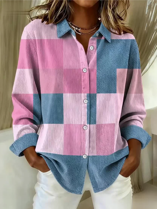Nora | Alpen-Block Bluse in Pastell